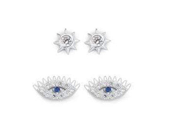 Виктория Сребро Eye Earring комплект