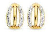 Виктория G -Coloчервен Обеци with White Stones