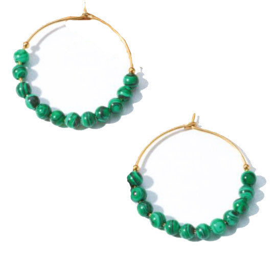 Виктория G -Coloчервен Green Beaded Обеци
