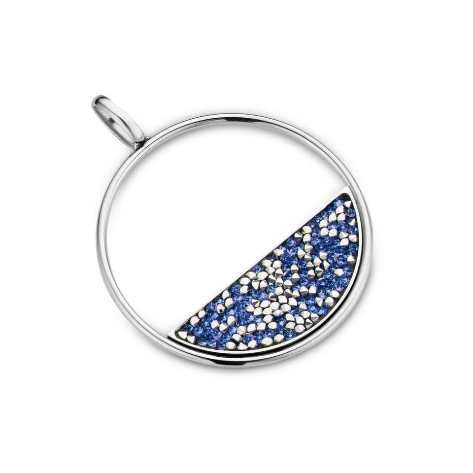 Виктория Сребро Coloчервен Син Stone Pendant