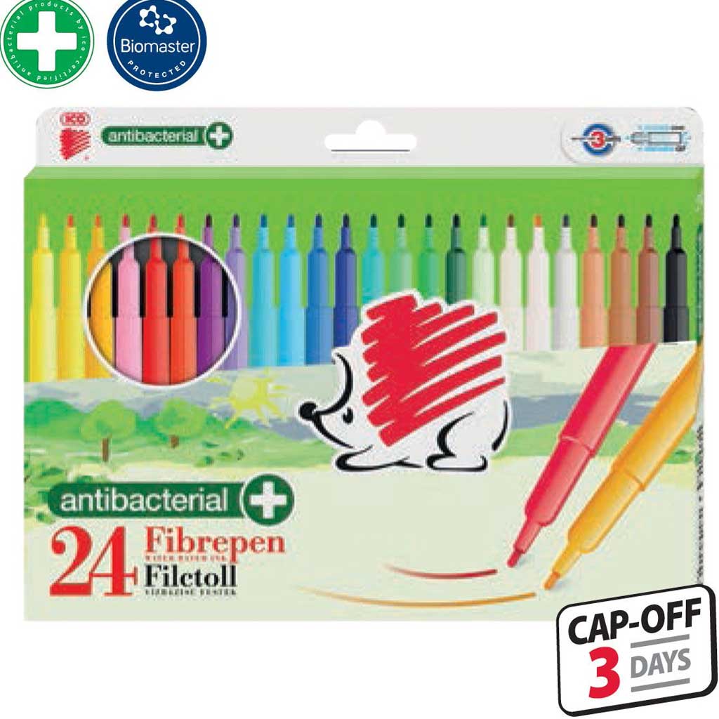 Антибактериални флумастери ICO - Ученически пособия и арт материали