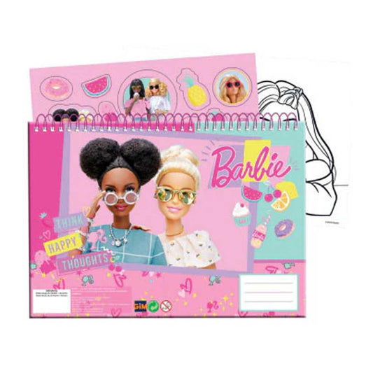 Скицник за рисуване в комплект със стикери Барби - Ученически пособия и арт материали