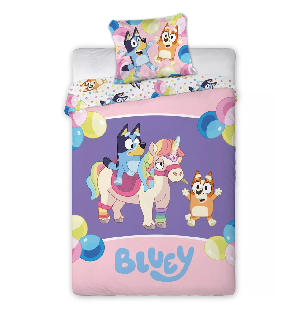 Детски Спален Комплект Блуи Bluey - Спално бельо за детско легло и кошара