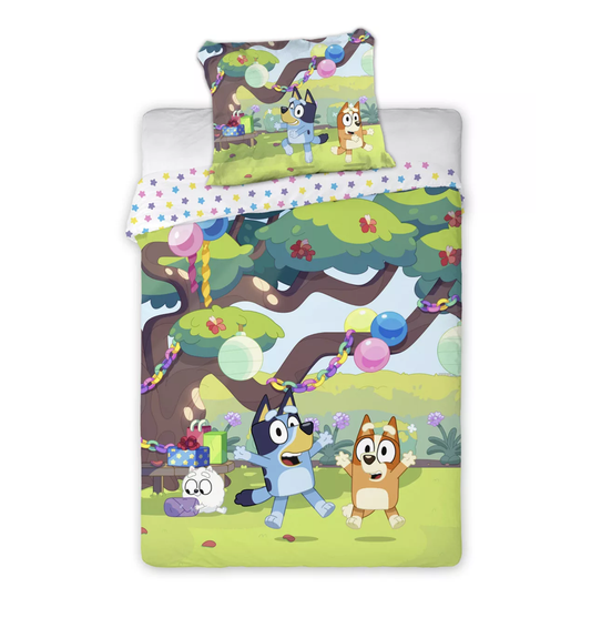Детски Спален Комплект Блуи Bluey - Спално бельо за детско легло и кошара