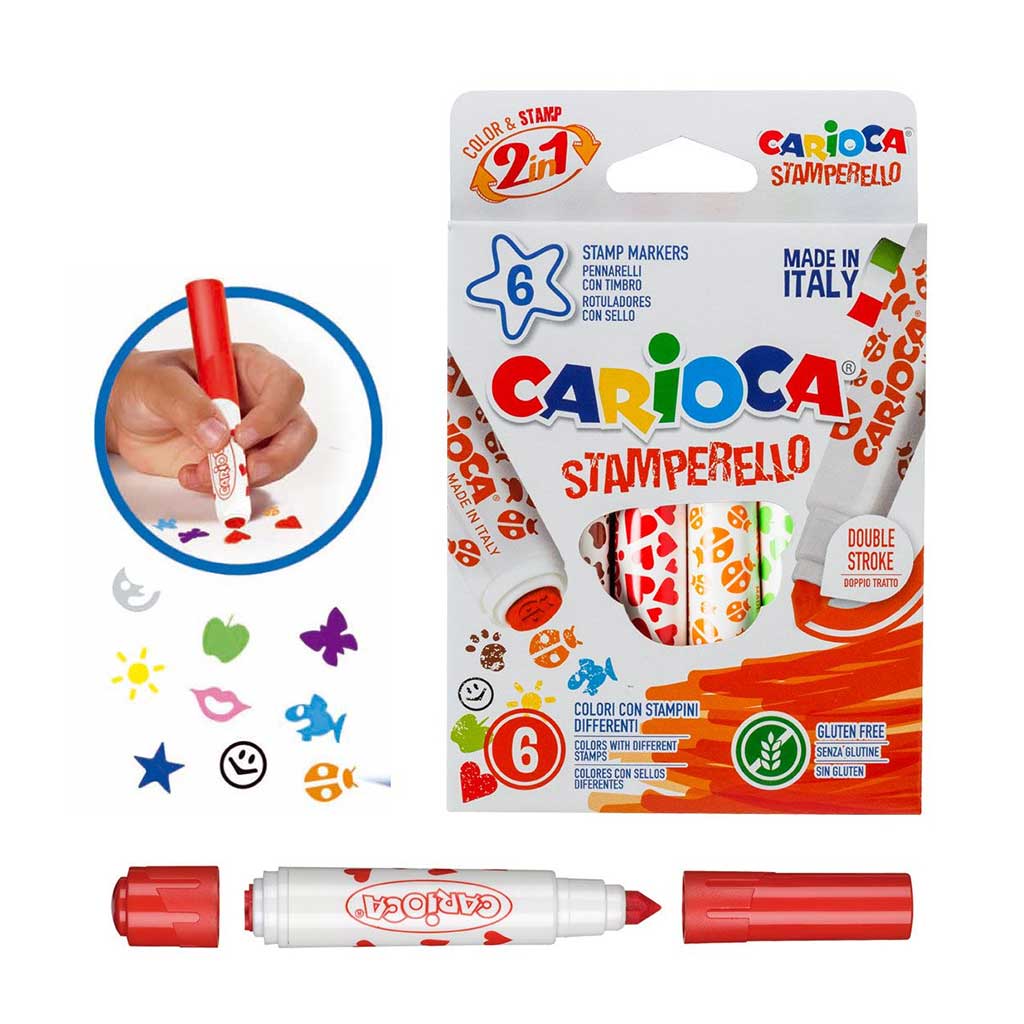 Маркери с печати Carioca - Ученически пособия и арт материали