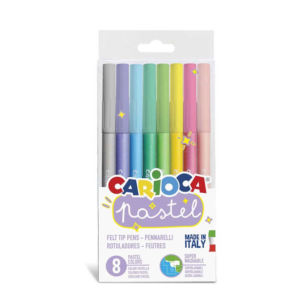 Флумастери Carioca Паселни цветове - Канцеларски материали и ученически пособия