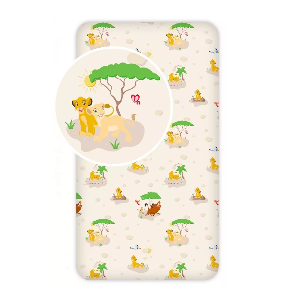 Чаршаф с ластик Цар Лъв - Домашен текстил и аксесоари за детска стая Lion King Disney