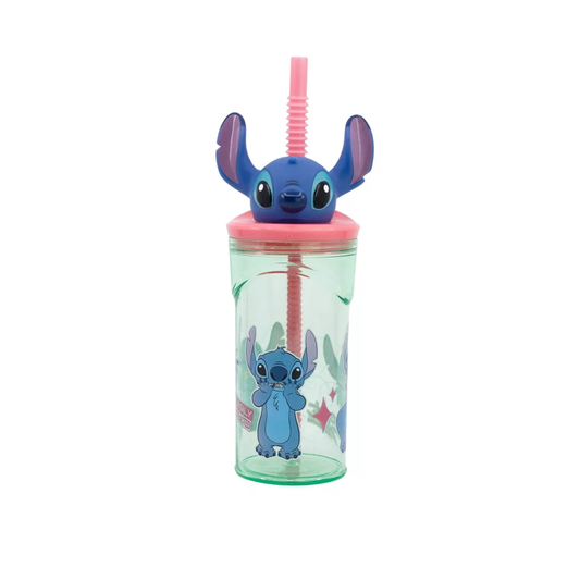 Детска 3D чаша със сламка Стич - Аксесоари за хранене