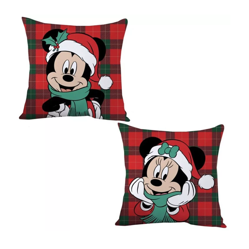 Коледна декоративна възглавница Мики и Мини Маус - Аксесоари за детска стая Mickey i Minnie Mouse Disney