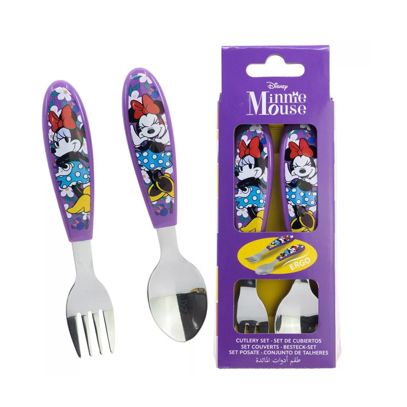 Комплект детски прибори за хранене - виличка и лъжичка Мини Маус Minnie Mouse Disney