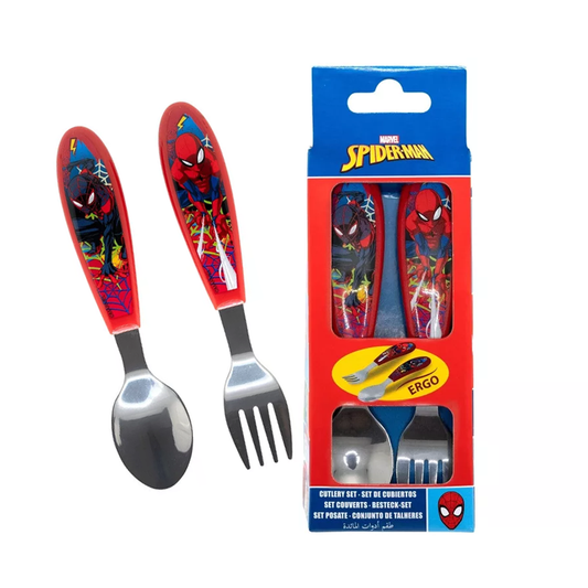 Комплект детски прибори за хранене - виличка и лъжичка Спайдърмен Spiderman