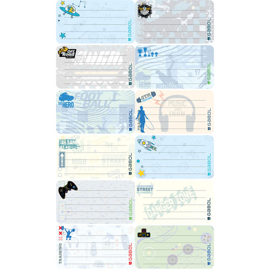 Etiketi za uchebnici i tetradki Gabol - uchenicheski posobiq i konsumativi 