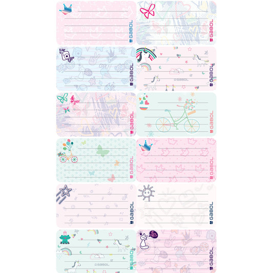 Самозалепващи етикети за учебници и тетрадки Gabol - Ученически пособия и консумативи