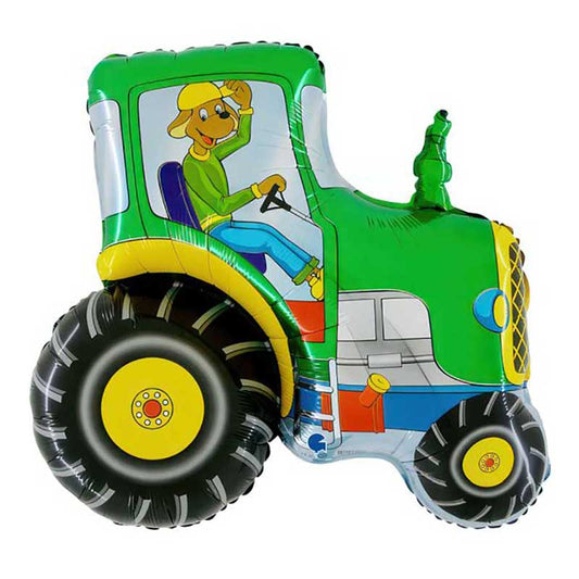 foliev balon traktor zelen