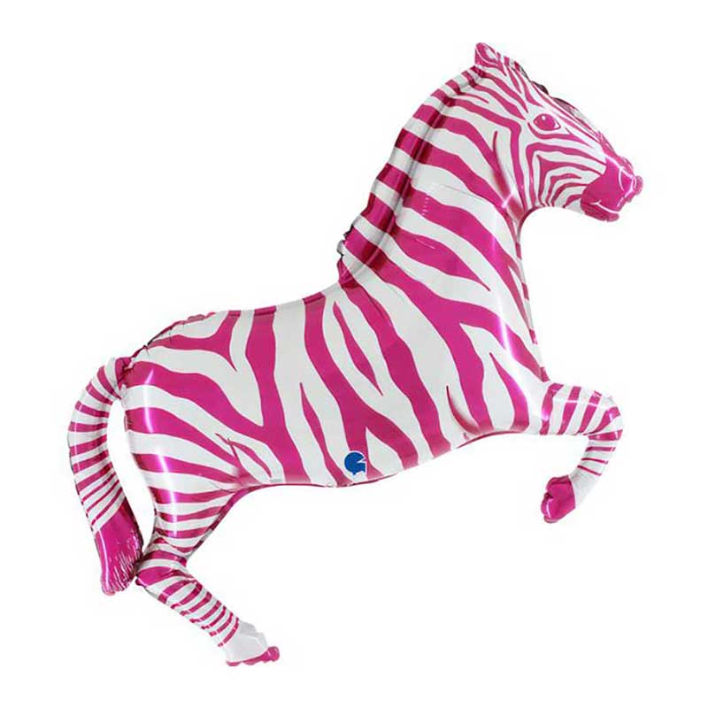 foliev balon zebra rozova
