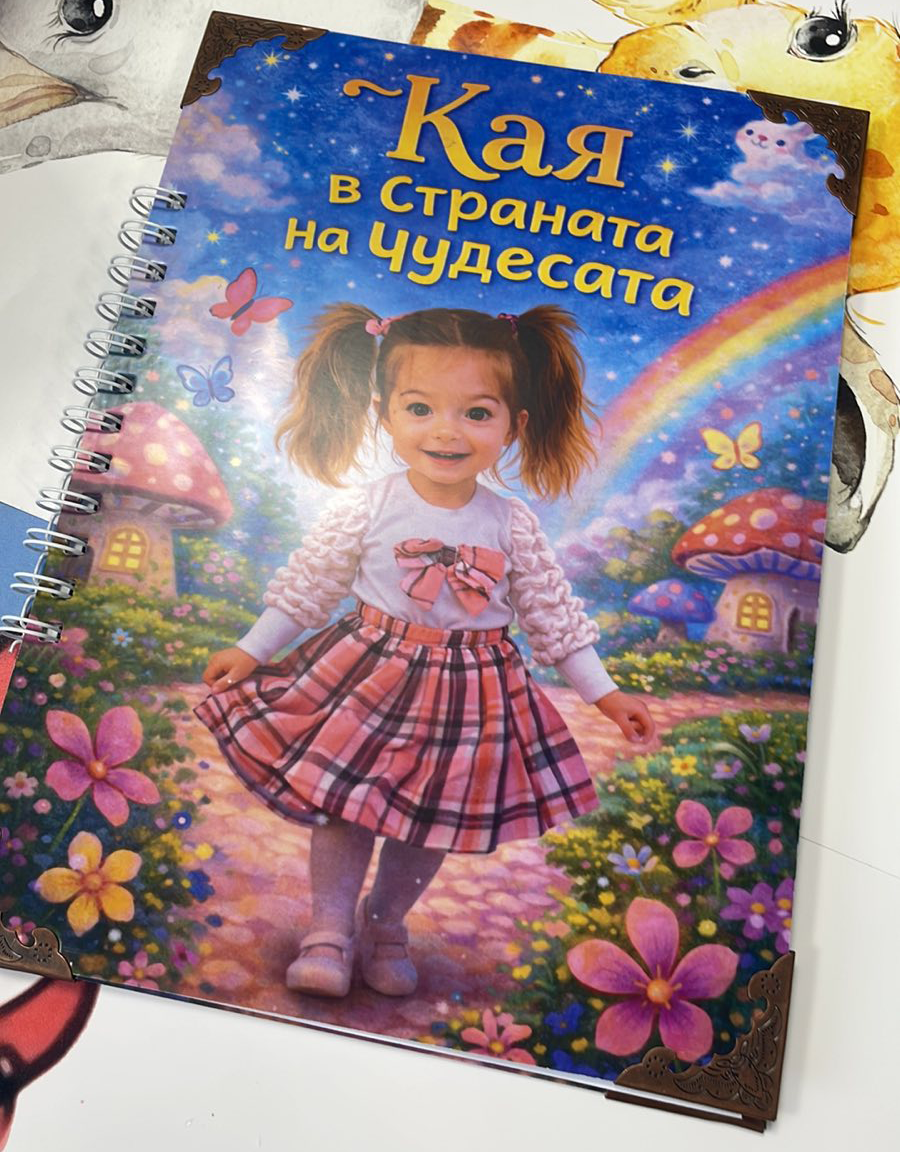 Персонализирана детска книга създадена по снимка и тема чудеса