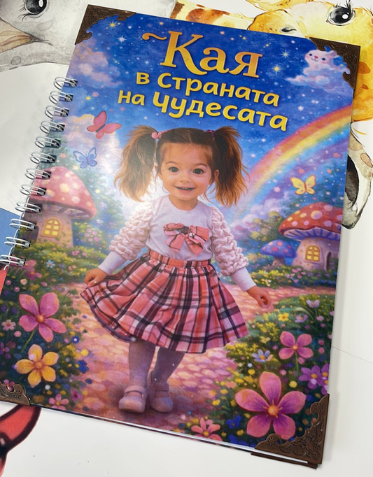 Персонализирана детска книга създадена по снимка и тема чудеса