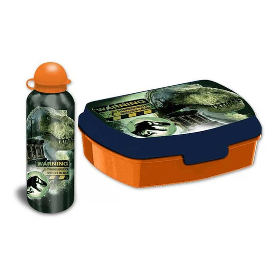 Комплект бутилка за вода и кутия за храна Джурасик Свят - Детски аксесоари за хранене Jurassic World
