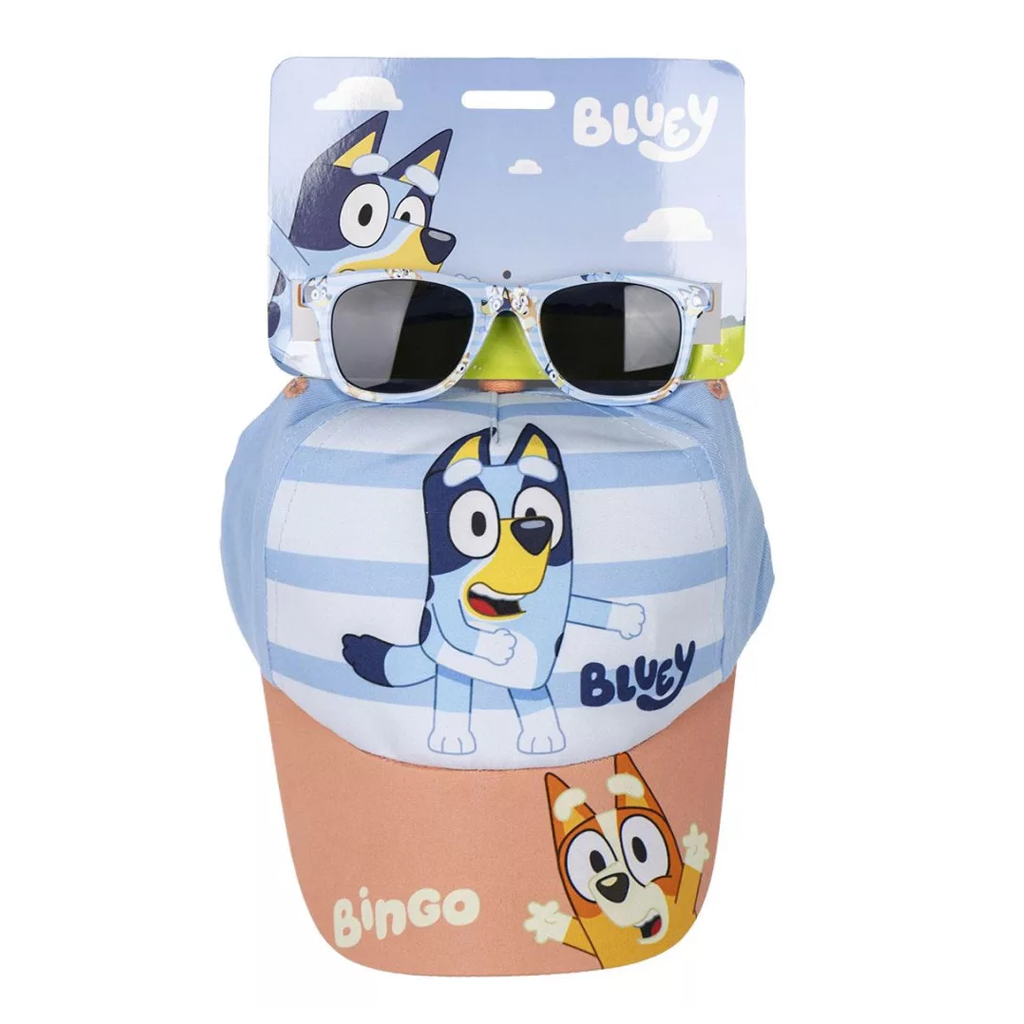Комплект шапка с козирка и слънчеви очила Блуи Bluey