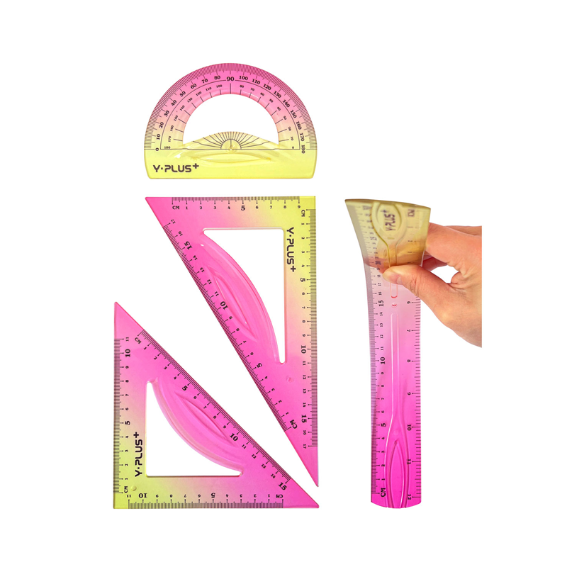 Chertojen komplekt s liniq triagalnik i transportir - Uchenicheski posobiq i kancelarski materiali