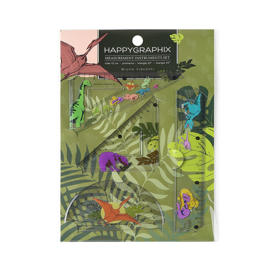 Чертожен комплект за училище - Линия триъгълник и транспортир