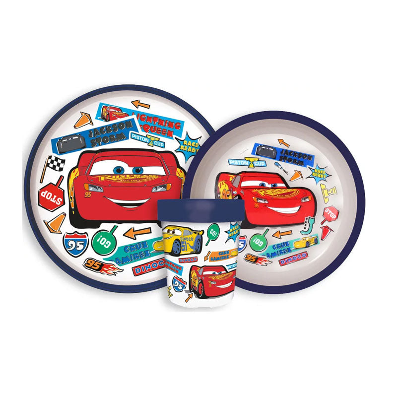 Детски комплект за хранене Маккуин Дисни Коли - Аксесоари за деца чаша чиния и купичка Disney Cars