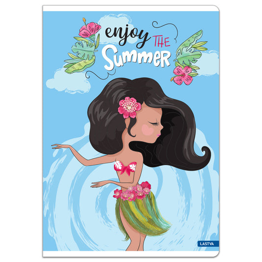 Голяма тетрадка с редове с холограмен надпис и брокат 