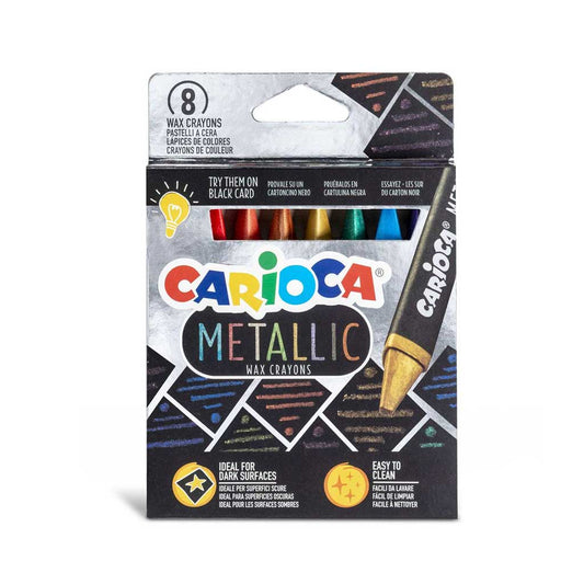 Восъчни пастели Carioca цветове металик - Ученически пособия и арт материали
