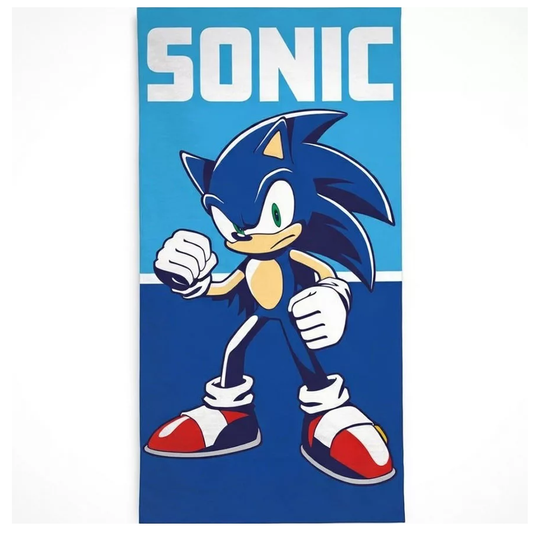 Плажна кърпа Таралежът Соник - Детски хавлии и аксесоари за плаж Sonic