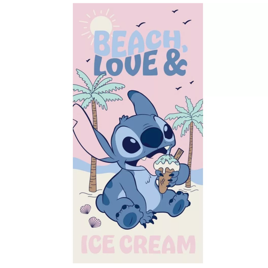 Плажна кърпа хавлия Лило и Стич - Детски аксесоари за лято и плаж