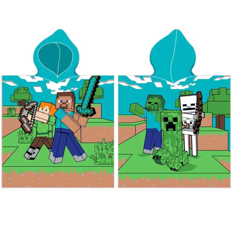 Детско плажно пончо МАйнкрафт Minecraft - Кърпи хавлии и аксесоари за плаж
