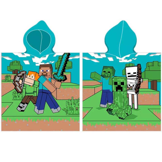 Детско плажно пончо МАйнкрафт Minecraft - Кърпи хавлии и аксесоари за плаж
