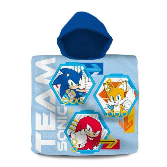 Детско плажно пончо Таралежът Соник Sonic - Кърпи хавлии и аксесоари за плаж