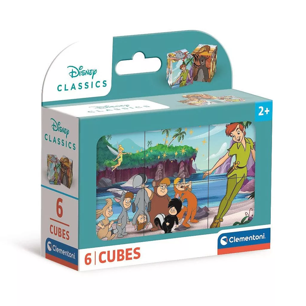 Кубчета пъзел любими герои от Дисни - Алиса в страната на чудесата, Питър Пан, Бамби, Дъмбо , Цар лъв и Маугли