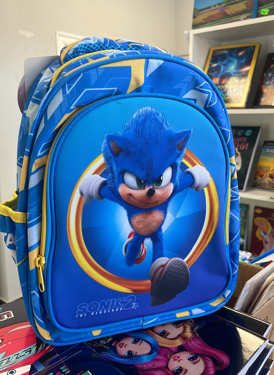 Раница Таралежът соник Sonic - Раници за детска градина