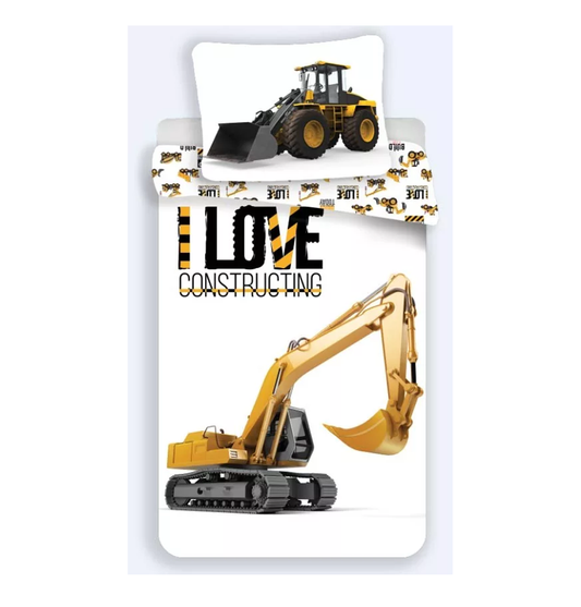 Спален комплект Строителни машини - Багер. Домаешн текстил и аксесоари за детска стая