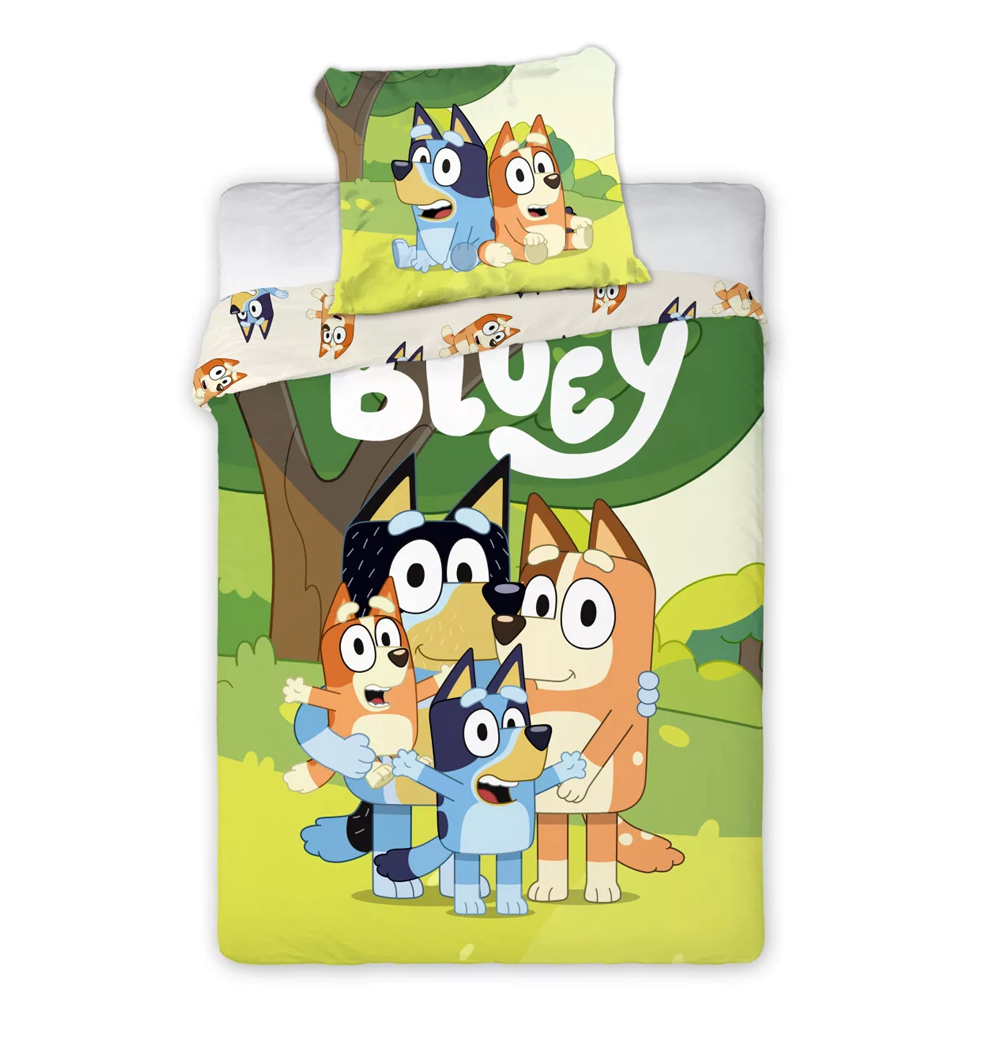 Детски Спален Комплект Блуи Bluey - Спално бельо за детско легло и кошара