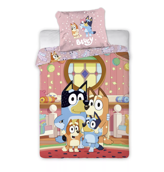Детски Спален Комплект Блуи Bluey - Спално бельо за детско легло и кошара