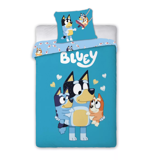 Детски Спален Комплект Блуи Bluey - Спално бельо за детско легло и кошара