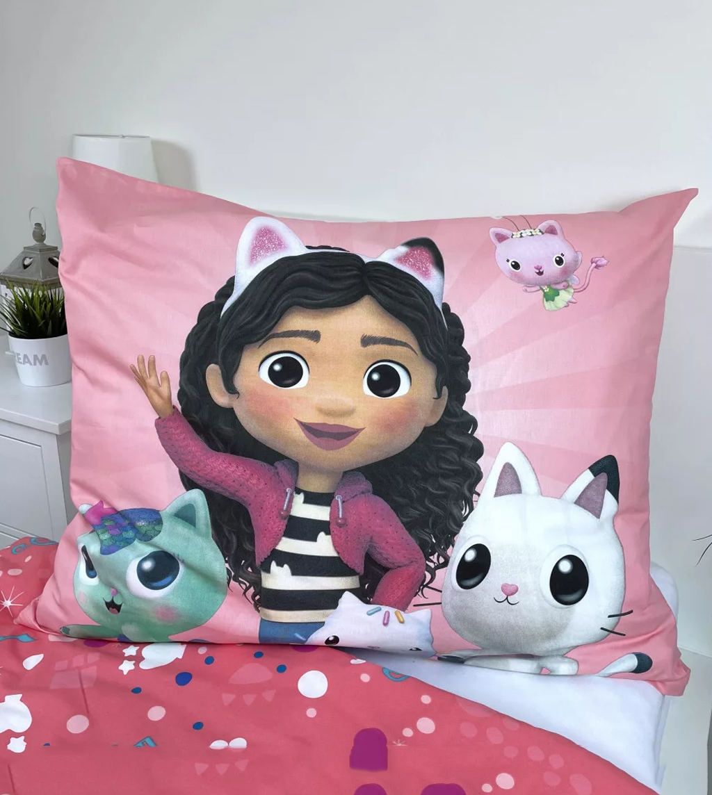 Spalen komplekt Gabbys Dollhouse - Detsko spalno belio za edinichno leglo