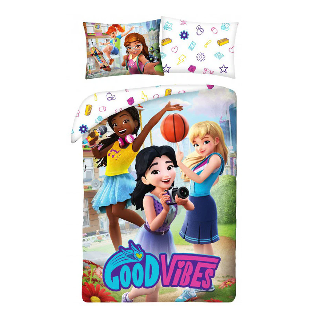 Спален комплект за момиче Lego Friends - Спално бельо и аксесоари за детска стая