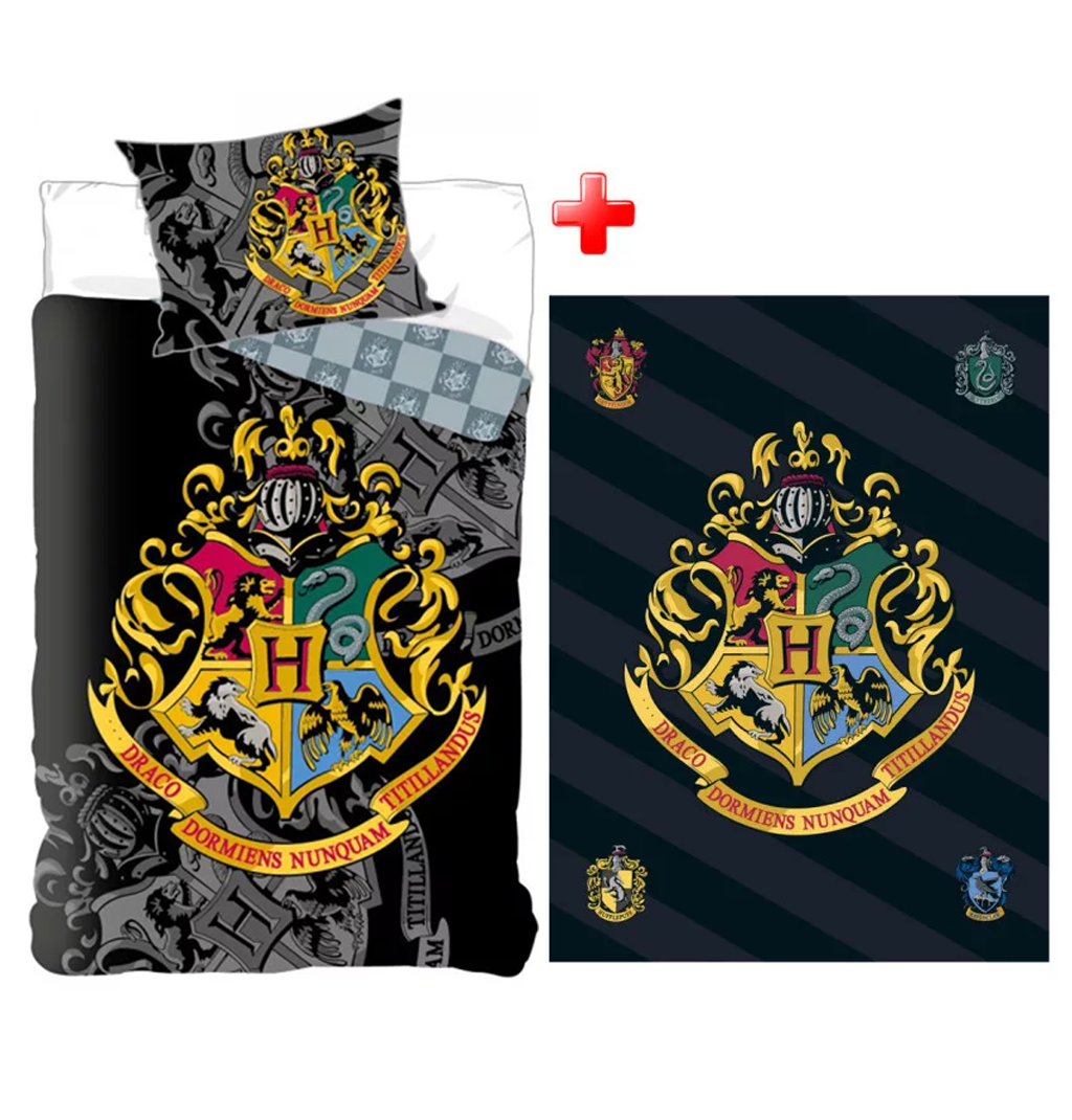 Спален комплект и одеяло Хари Потър - Детско спално бельо за единично легло Harry Poter