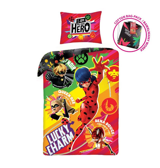 Спален комплект Калинката и Черния Котарак - Детско спално бельо за единично легло