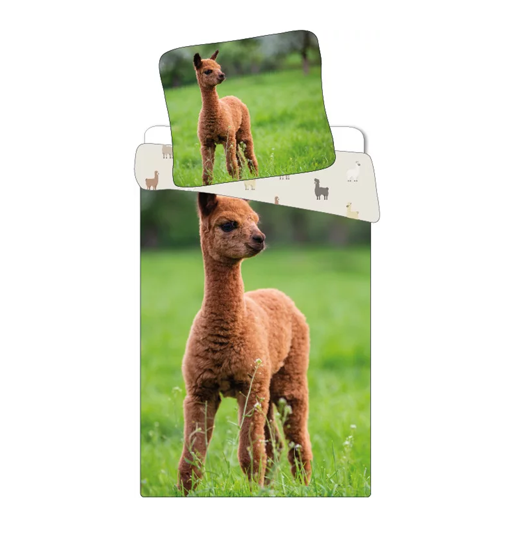 Спален комплект лама - Детско спално бельо за детско легло или бебе кошара