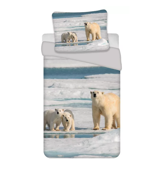 Спален комплект Полярни Мечки - Детско спално бельо за единично легло National Geographic