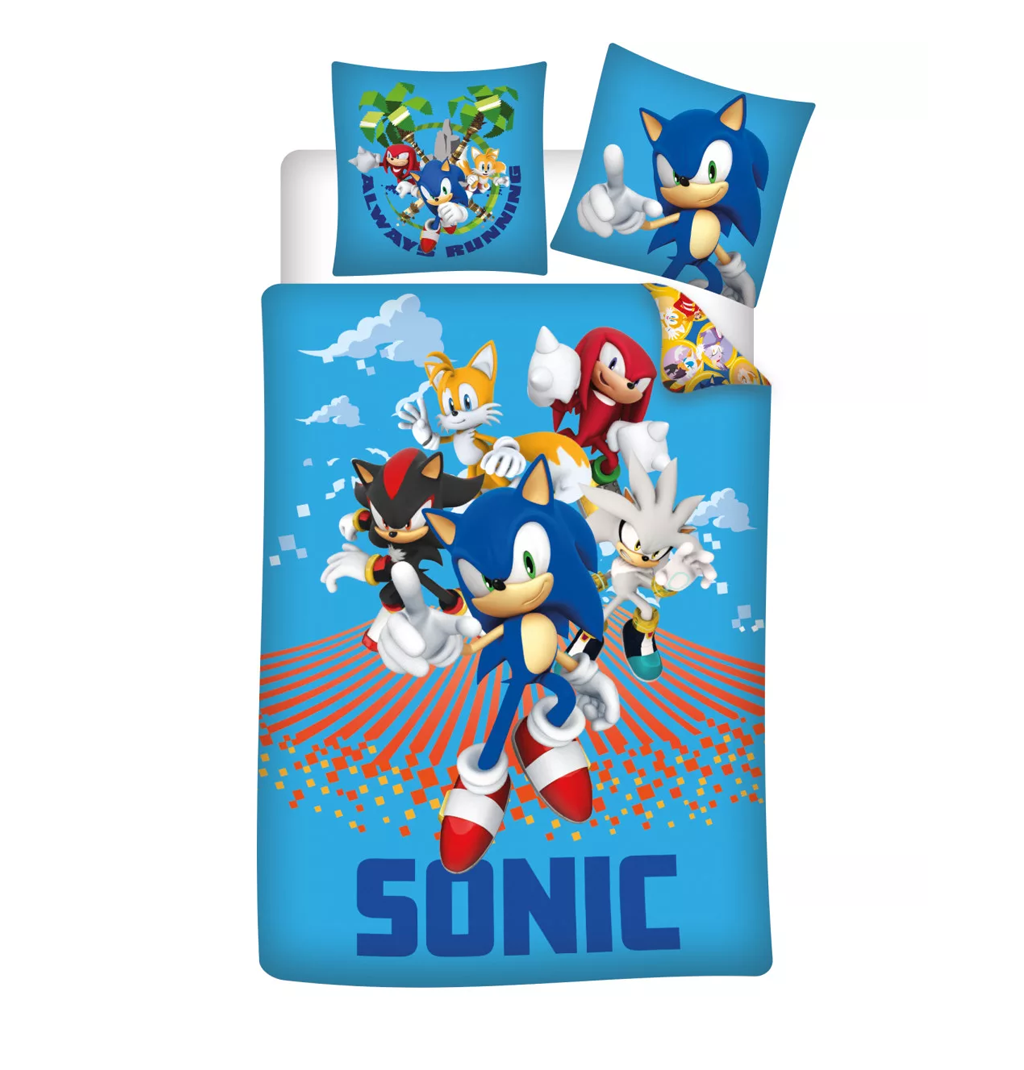 Спален комплект Таралежът Соник - Детско спално бельо Sonic