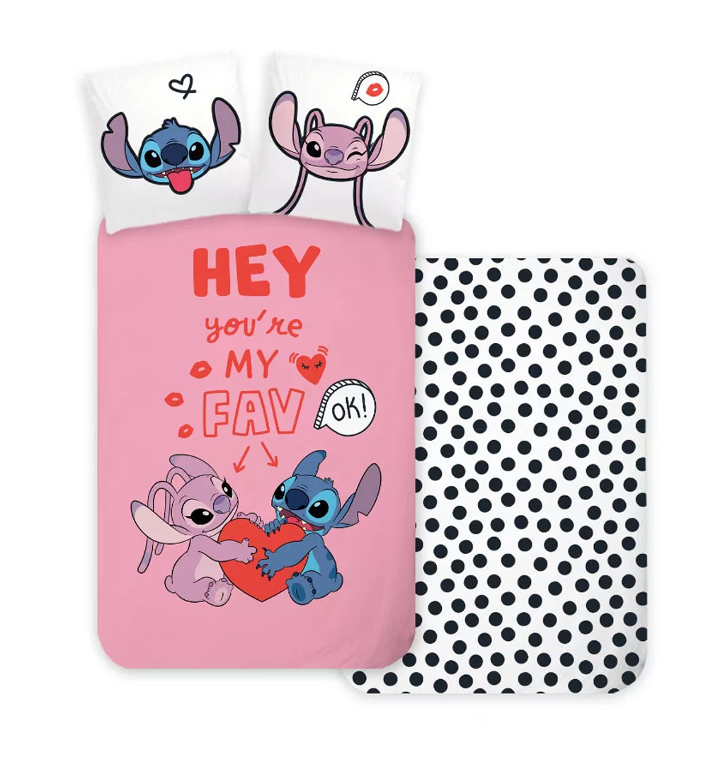 Spalen komplekt Stitch Disney - Detsko spalno belio za edinichno leglo