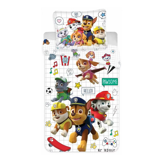 Спален комплект Пес Патрул - Детско спално бельо за детско легло и бебе кошара Paw Patrol