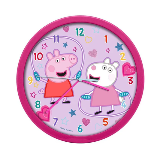 Часовник за стена Прасенцето Пепа - Аксесоари и декорация за детска стая Peppa Pig