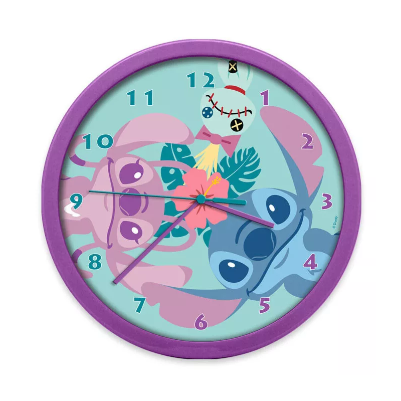 Стенен часовник Стич - Аксесоари за детска стая Stitch Disney